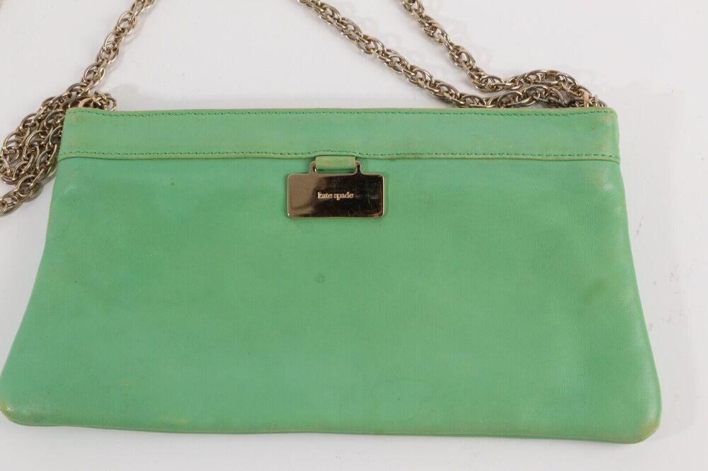 Kate Spade Soft Green Leather Chain Mini Shoulder Bag